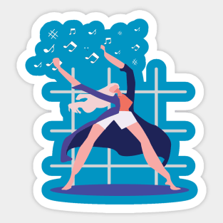 dancing girls Sticker